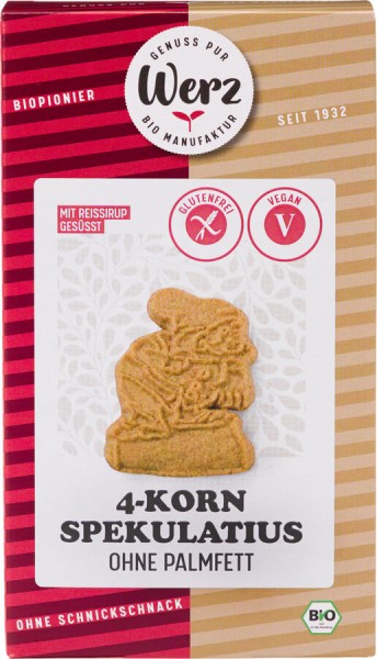 Werz 4-Korn-Spekulatius, 125 gr Packung -glutenfre