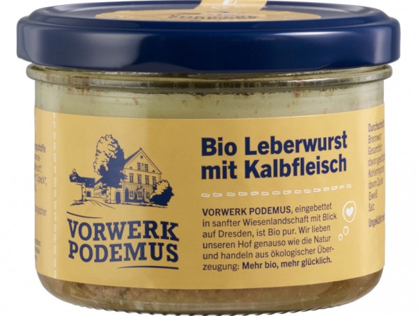 Bio Hausmacher Kalbfleischleberwurst, 170 gr Glas
