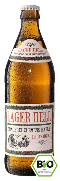 Brauerei Clemens Härle Lager Hell, 0,5 ltr Flasche