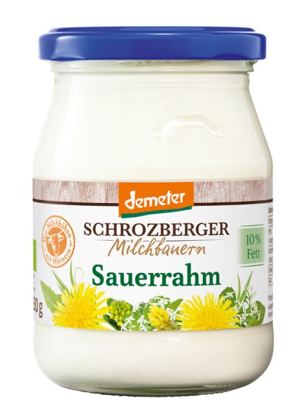 Schrozberger Milchbauern Sauerrahm, 250 gr Glas