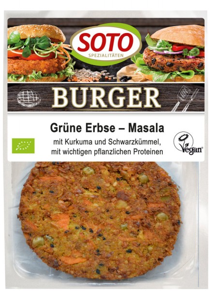 Burger Grüne Erbse Masala 2St. 160g