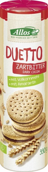Allos Duetto Zartbitter, 330 g Packung