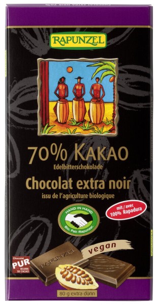 Rapunzel 70% Kakao Edelbitterschokolade (Rapadura)