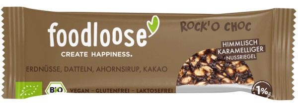 foodloose Nussriegel Rock o choc, 35 gr Stück