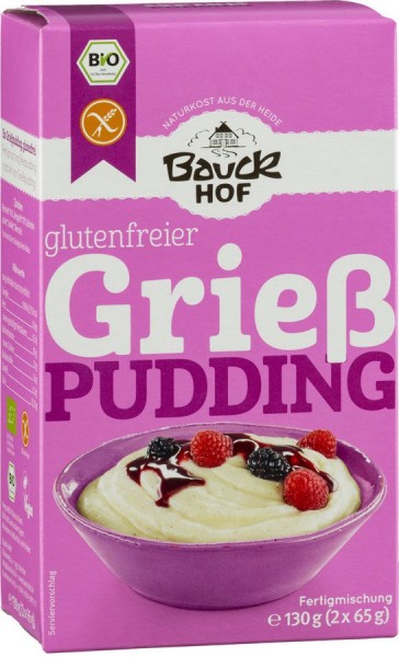 Bauckhof Grießpudding, 130 gr Packung -glutenfrei-