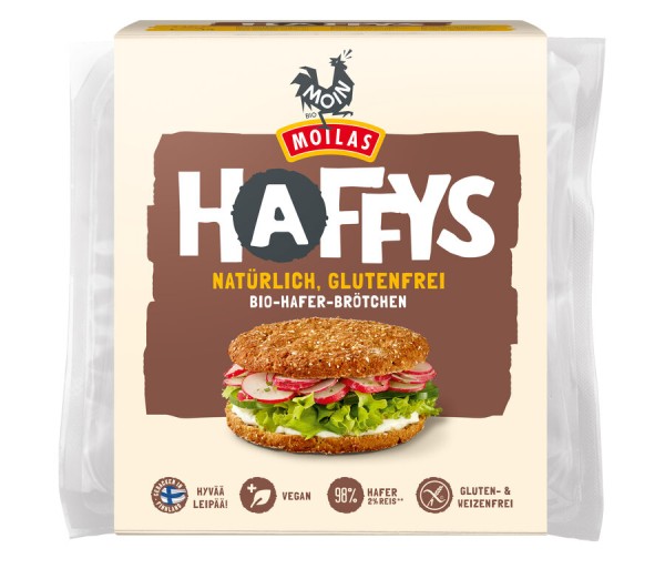 Moin Haffys Pur, 4 x 80g Hafer Toasties, 320 g P