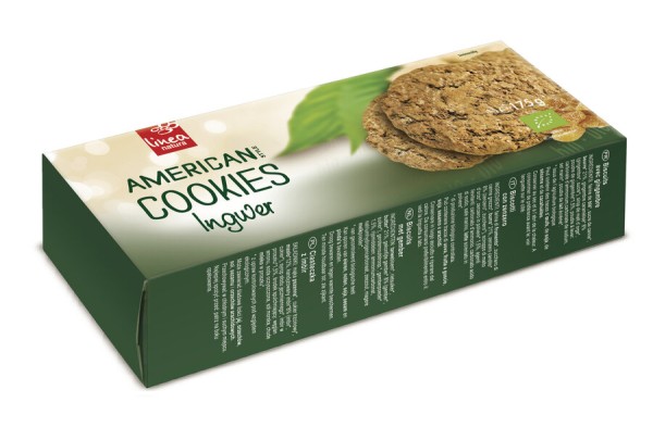 linea natura American Ingwer Cookies, 175 g Packun