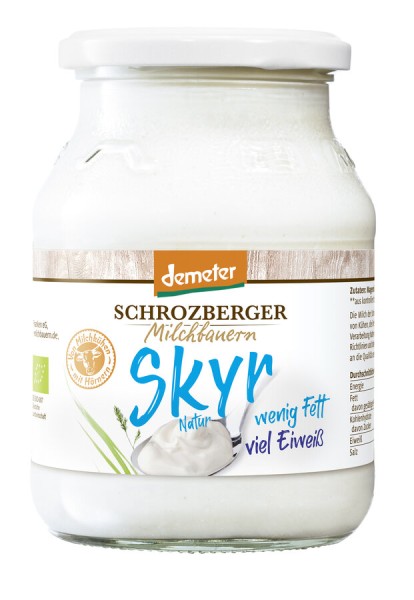 Schrozberger Milchbauern Skyr natur, 500 gr Glas