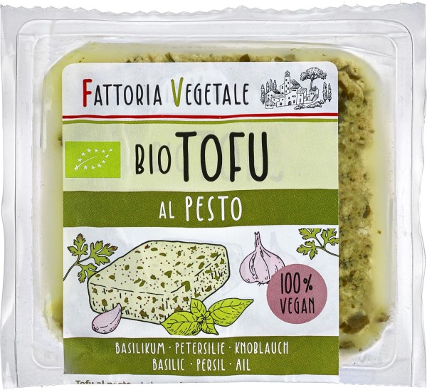 Fattoria Vegetale Tofu al Pesto, 100 g Stück