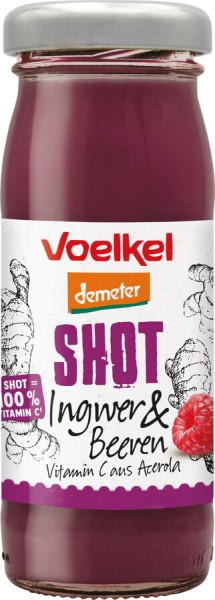 Voelkel Shot Ingwer &amp; Beeren, 95 ml Flasche