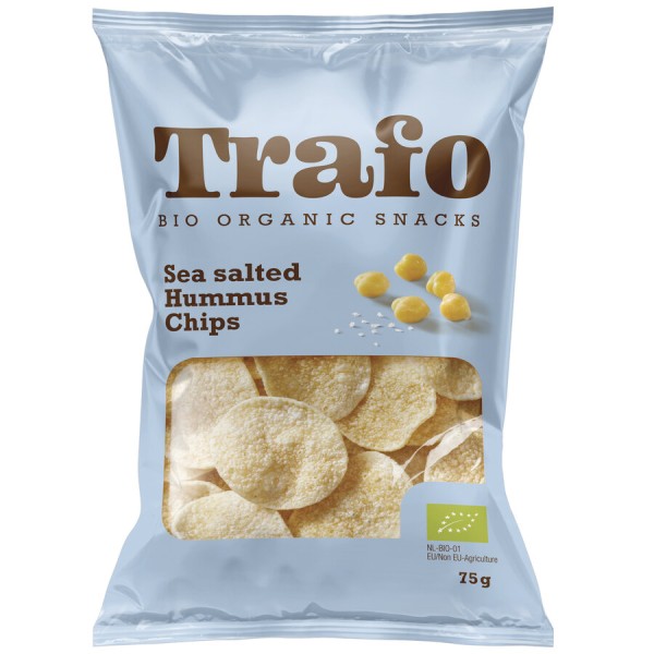 Trafo Hummus Chips Seasalt, 75 g Packung