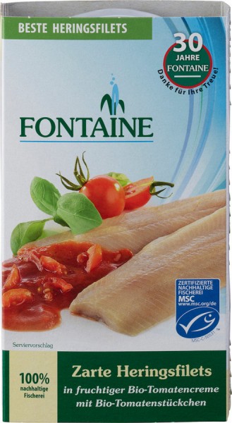 Fontaine Zarte Heringsfilets, in Tomatencreme mit