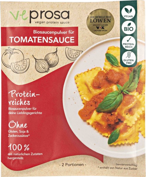 Protein-Tomatensoße, vegan, 50 g Packung