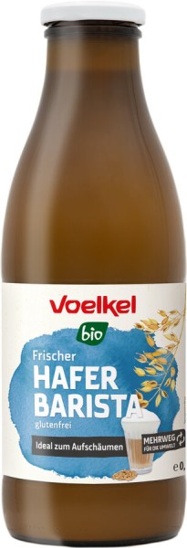 Voelkel Frischer Hafer Drink Barista, 0,98 L Flasc