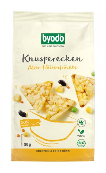 byodo Knusperecken Mais-Hülsenfrüchte, 90 gr Packu