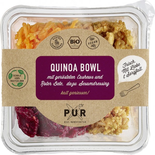 PUR Bio-Manufaktur Quinoa Vital-Bowl mit Sesamdressing, 360 gr Packung