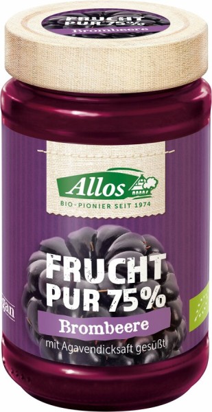 Allos Frucht Pur Brombeere, 250 gr Glas -75% Fruch