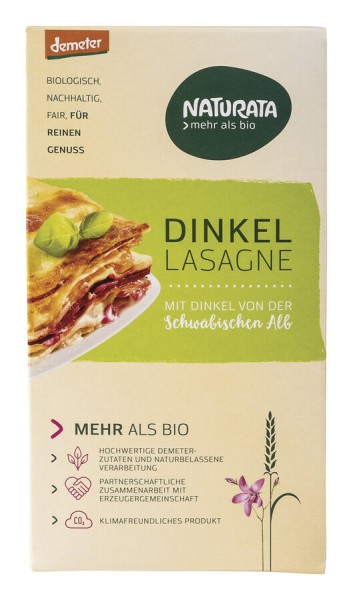 Naturata Dinkel Lasagne, 250 gr Packung -hell-