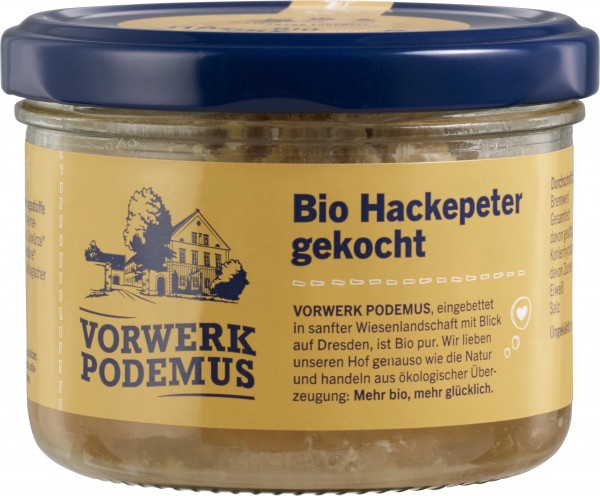 Vorwerk Podemu Bio Hackepeter gekocht, 170 gr Glas