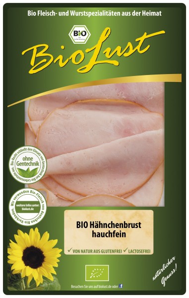Bio Hähnchenbrust, hauchfein, 80 gr