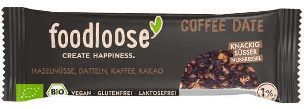 foodloose Nussriegel Coffee Date, 35 gr Stück