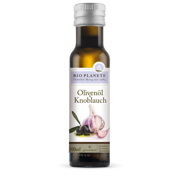 Bio Planète Olivenöl &amp; Knoblauch, 100 ml Flasche