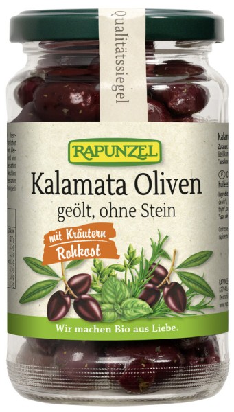 Rapunzel Kalamata Oliven mit Kräutern, ohne Stein