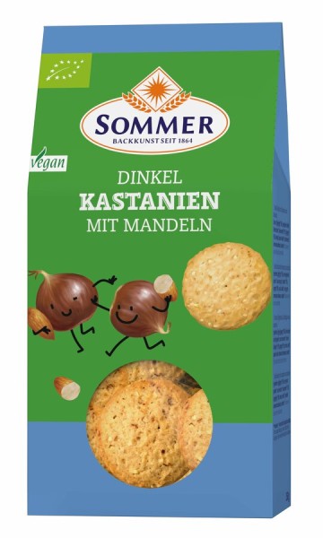 Sommer &amp; Co. Dinkel Kastanienplätzchen mit Mandeln
