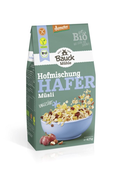 Bauckhof Hafer Müsli Hofmischung, glutenfrei 425 g