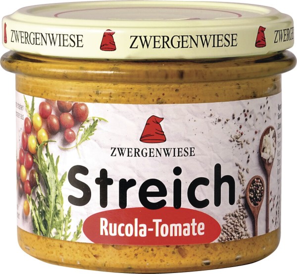 Zwergenwiese Rucola-Tomate Streich, 180 gr Glas