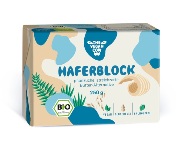 THE VEGAN COW veganer Hafer-Block, 250 gr Stück