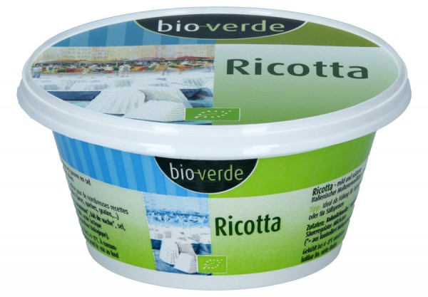 bio-verde Ricotta - Frischkäse, 250 g Becher