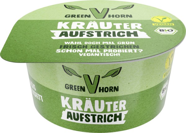 Greenhorn Veganer Aufstrich Kräuter, 125 g Becher