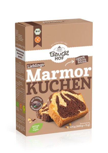 Bauckhof Marmorkuchen glutenfrei, 415 gr Packung