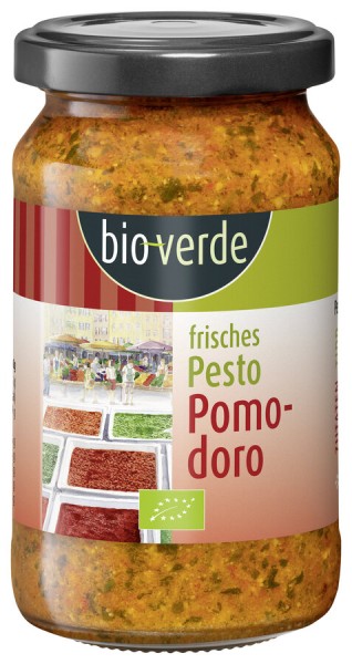 bio-verde Frisches Pesto Pomodoro, 165 gr Glas