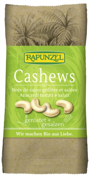 Rapunzel Cashewkerne geröstet, gesalzen, 50 gr Pac