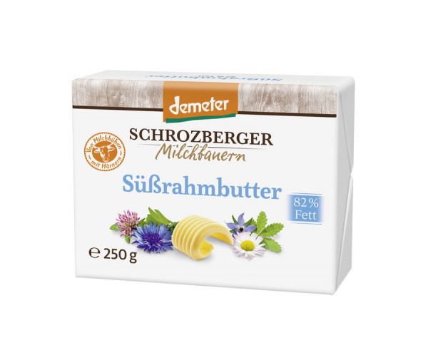 Schrozberger Milchbauern Süßrahmbutter, 250 gr Stü