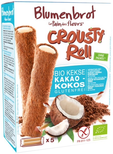 Blumenbrot Crousty Roll Kakao Kokos, 125 gr Packun