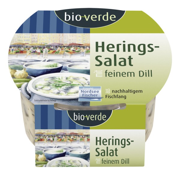 bio-verde Heringssalat mit feinem Dill in Joghurts