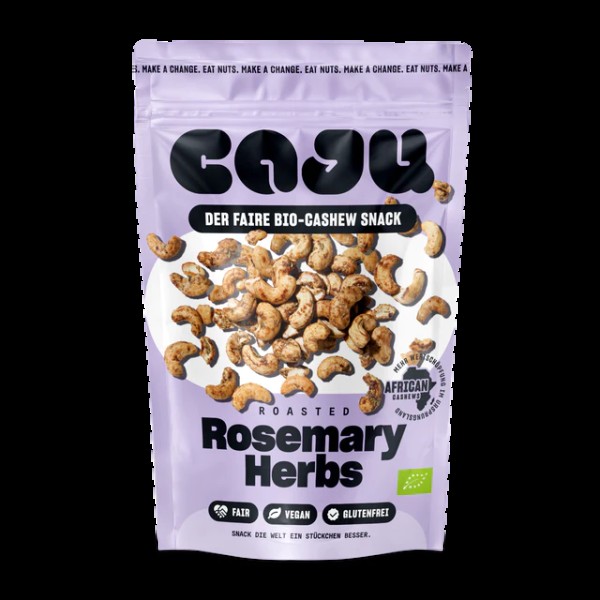 caju Cashew Snack Rosemary Herbs, 140 g Packung