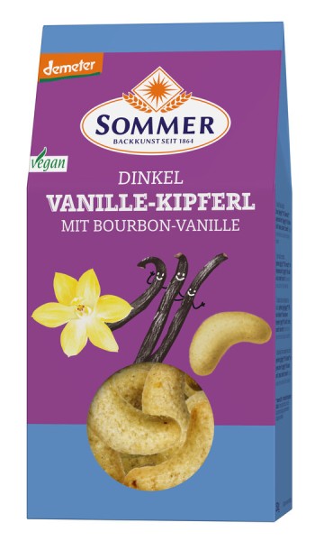 Sommer &amp; Co. Dinkel Vanille Kipferl, 150 g Packung