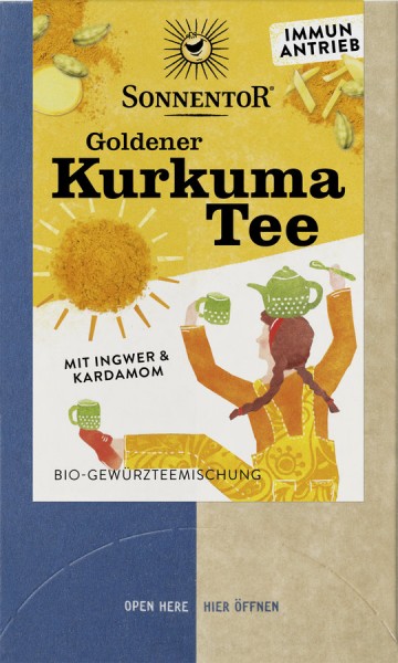 Sonnentor Goldener Kurkuma-Tee mit Ingwer und Kard