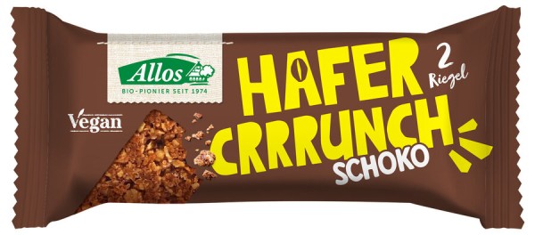 Allos Hafercrrrunch Riegel Schoko, 50 g Stück