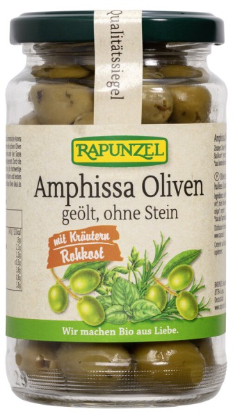 Rapunzel Amphissa Oliven mit Kräutern, ohne Stein,