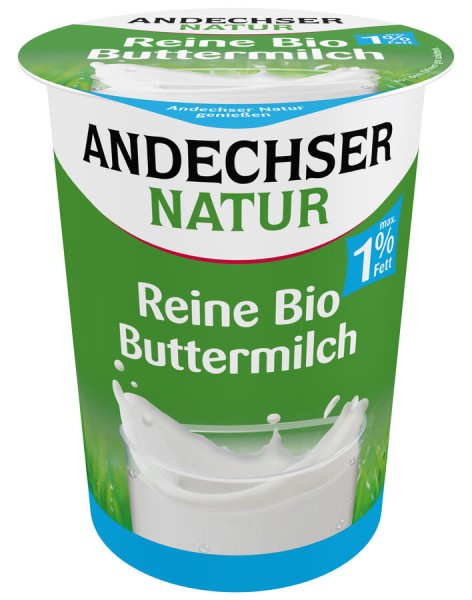 Andechser Natur Buttermilch max. 1%, 500 g Becher