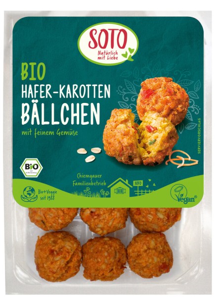 SOTO Bio Hafer-Karotten Bällchen, 165 g Packung