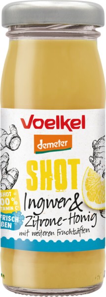 Voelkel Shot kühlfrisch Ingwer &amp; Zitrone-Honig, 95