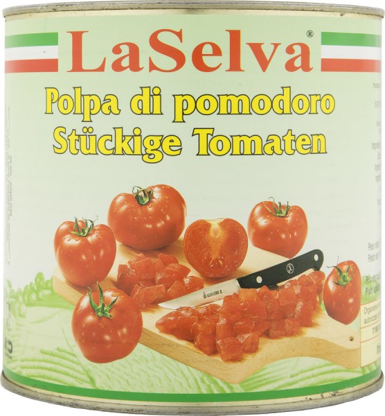 La Selva Polpa-Tomaten in Stücken, 2,55 kg Dose