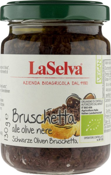 Bruschetta aus dunklen Oliven 130g