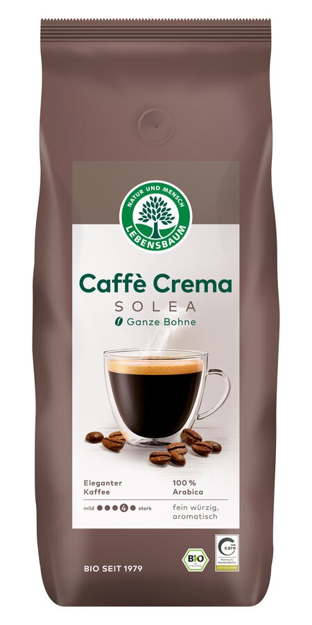 Tauche ein in die Welt des Lebensbaum Solea Caffè Crema in ganzen Bohnen. Mit diesem 1 kg Paket erlebst du ein vollmundiges Aroma, das deinen Kaffeemoment besonders macht. Ideal für den Start in den Tag oder als Highlight nach einem guten Essen, überzeugt dieser Kaffee durch sein reichhaltiges Geschmackserlebnis und seine hervorragende Qualität. Ein Highlight für Kaffeeliebhaber, die das Besondere suchen.